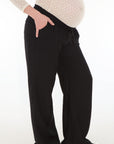 Pantalon tiro bajo jareta silueta amplia  negro