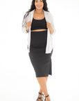 Falda midi Fantasy negro