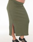 Falda midi verde