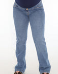 Jean bota recta medio azul