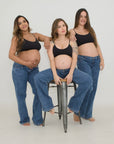 Jean low Rise para embarazada azul