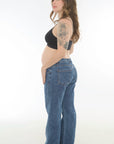 Jean low Rise para embarazada azul
