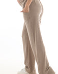 set pantalon y blusa lactancia en lanilla cafe