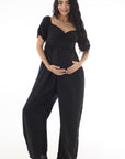 Jumper hombros descubiertos amarre atrás negro