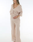 Set pantalon y Camisa beige