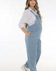 Jumper tipo overol chambray azul