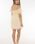 VESTIDO CORTO OJALILLO amarillo