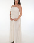 Vestido canesu resortado Lactancia ivory