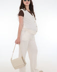 Set chaleco y pantalon lactancia ivory