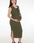 Set falda chaleco verde