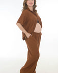 Set camisa y pantalon cafe