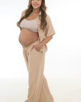 Set camisa y pantalon beige