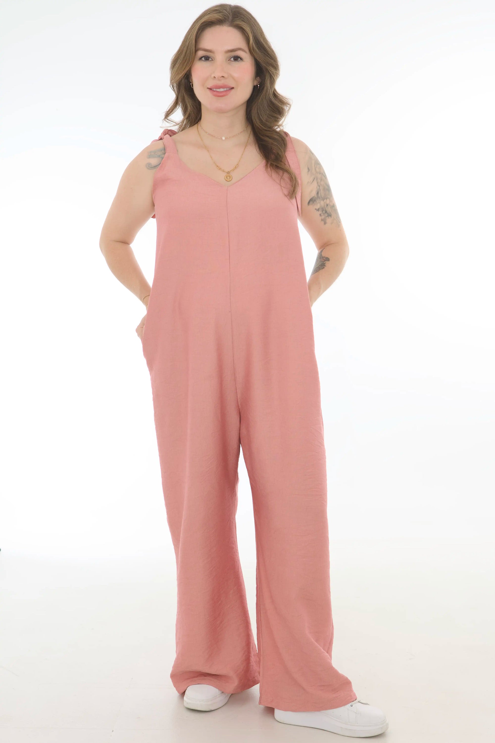 Jumper amarre en hombros rosa