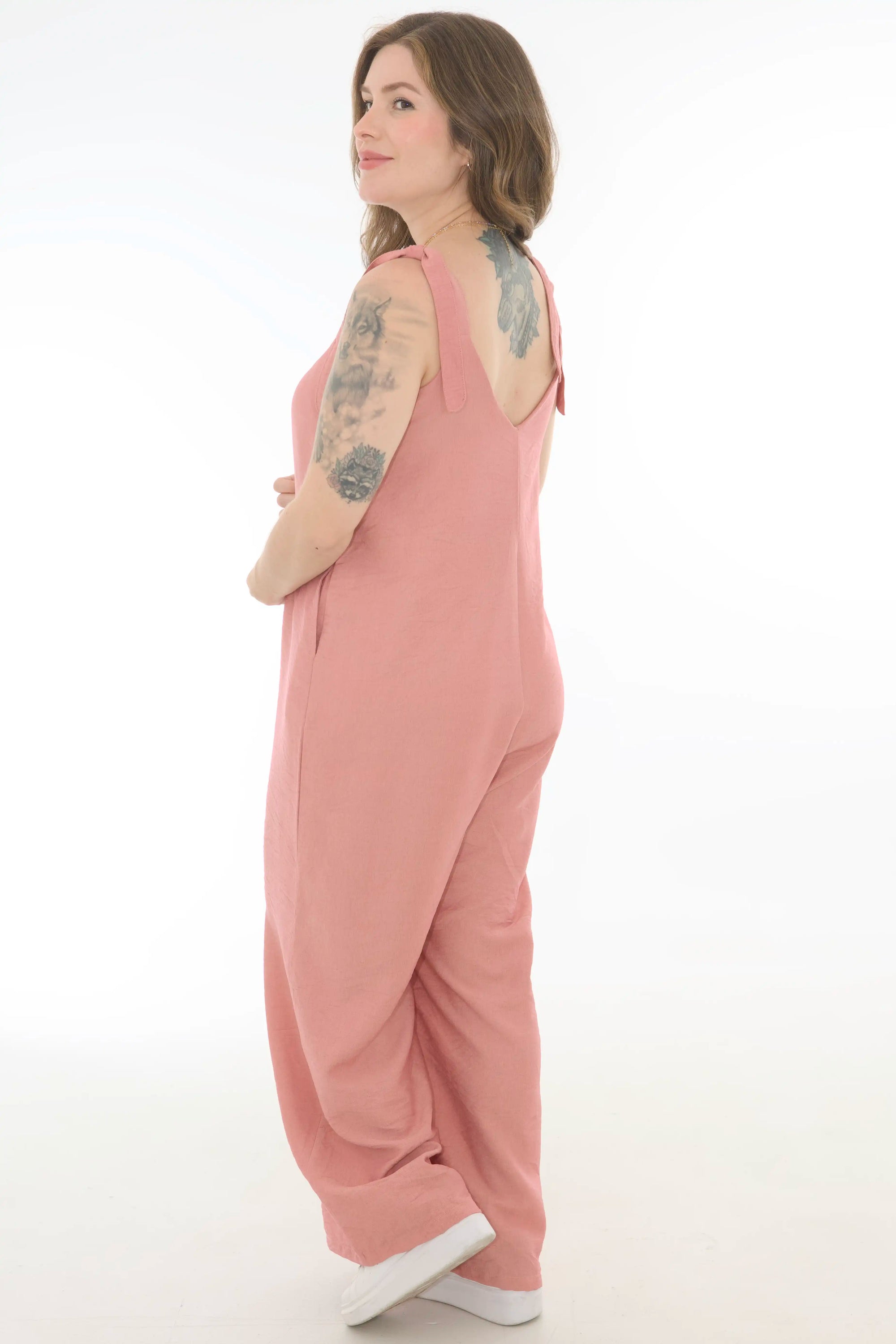 Jumper amarre en hombros rosa
