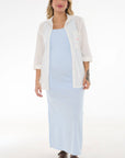 Vestido en Rib apto lactancia azul